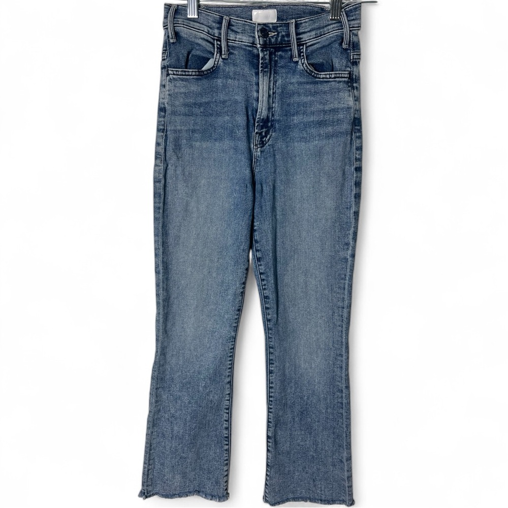 Mother - Women’s The Hustler Ankle Fray Jeans Raw Hem Blue - Sz. 25‎
